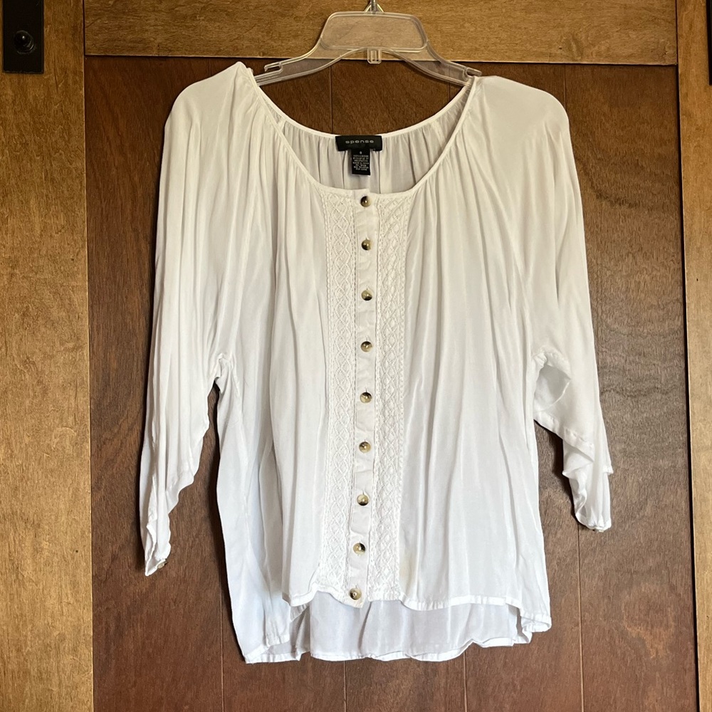 White Blouse with buttons!